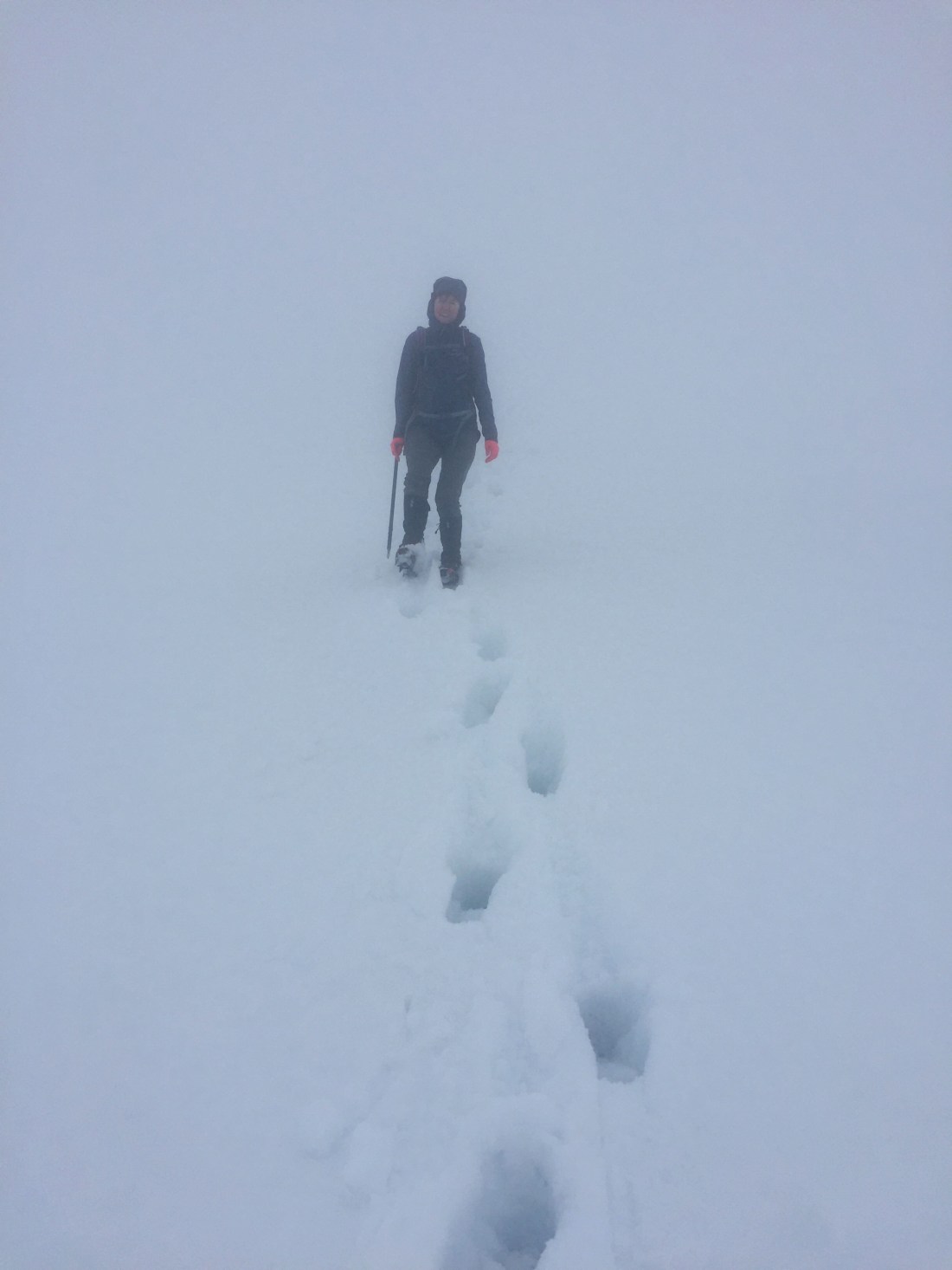 Very snowy descent from Beinn Achaladair