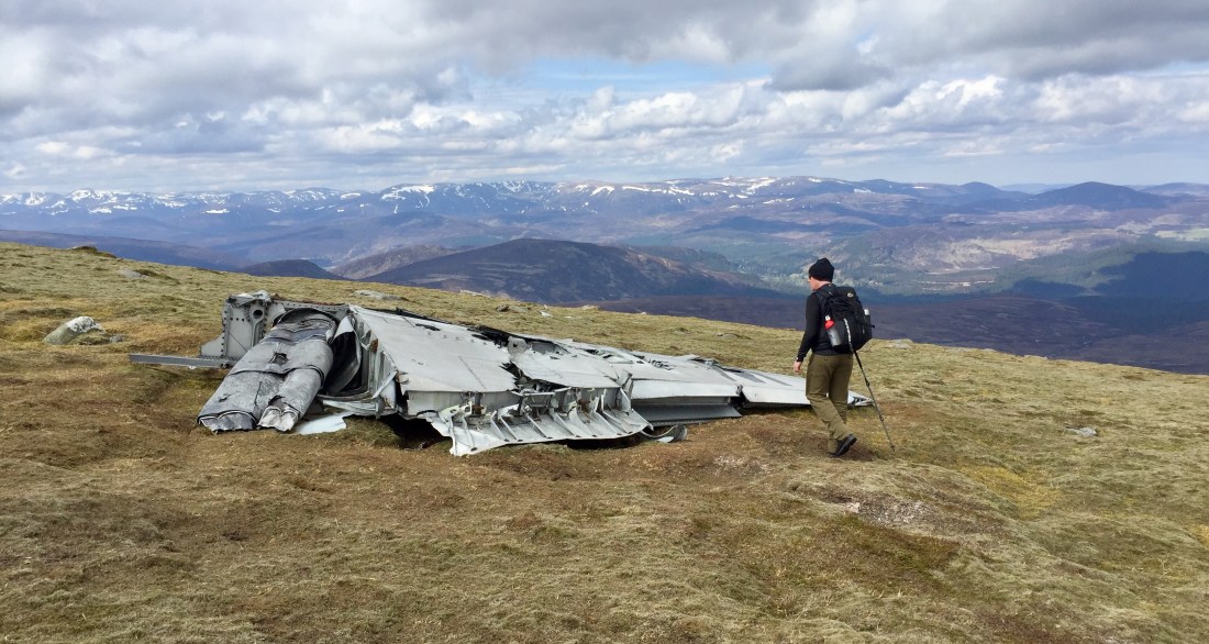 Aeroplane debris just off Carn an t-Sagairt Mor