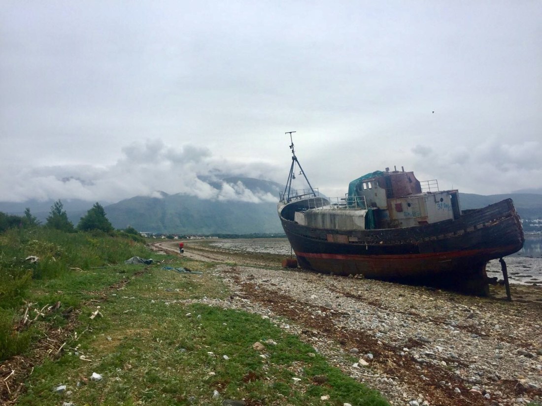 Old boat on the Great Glen Way, Fort William