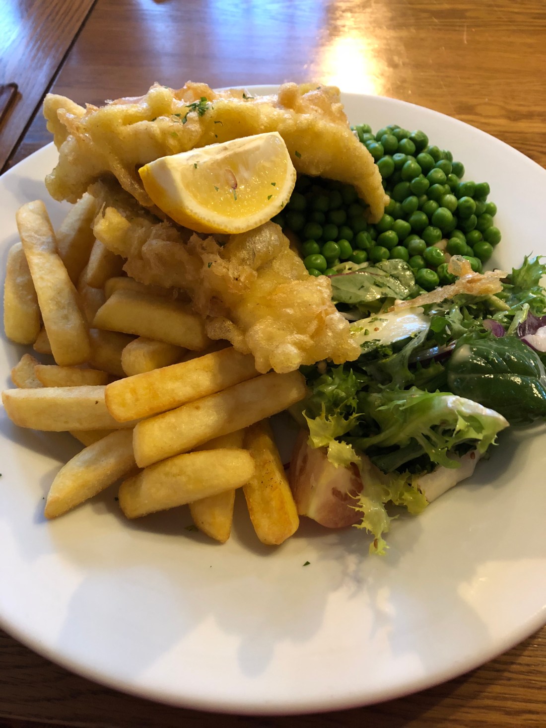 Fish & chips at the Clunaie Inn