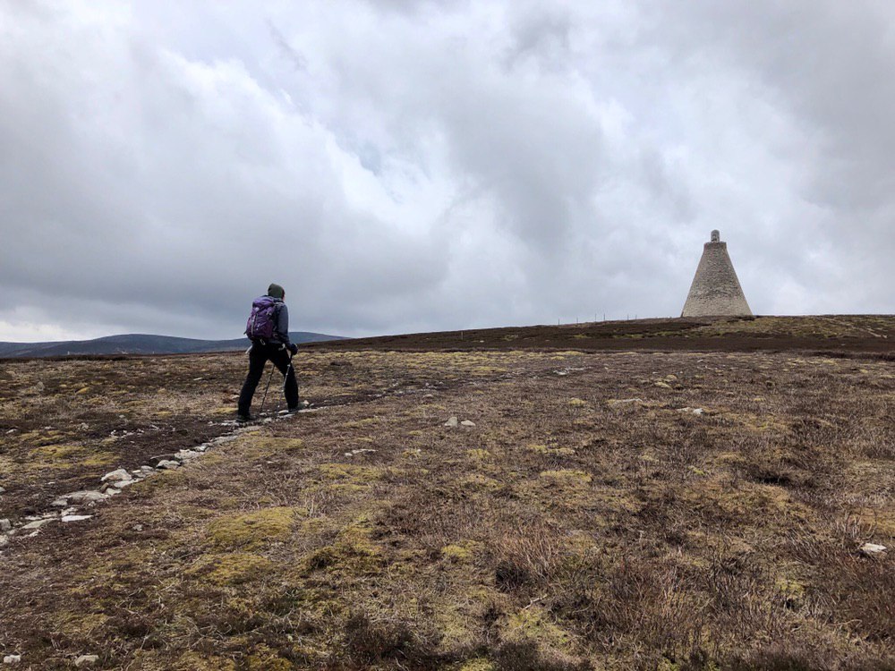 Approaching the monument, Hill of Rowan
