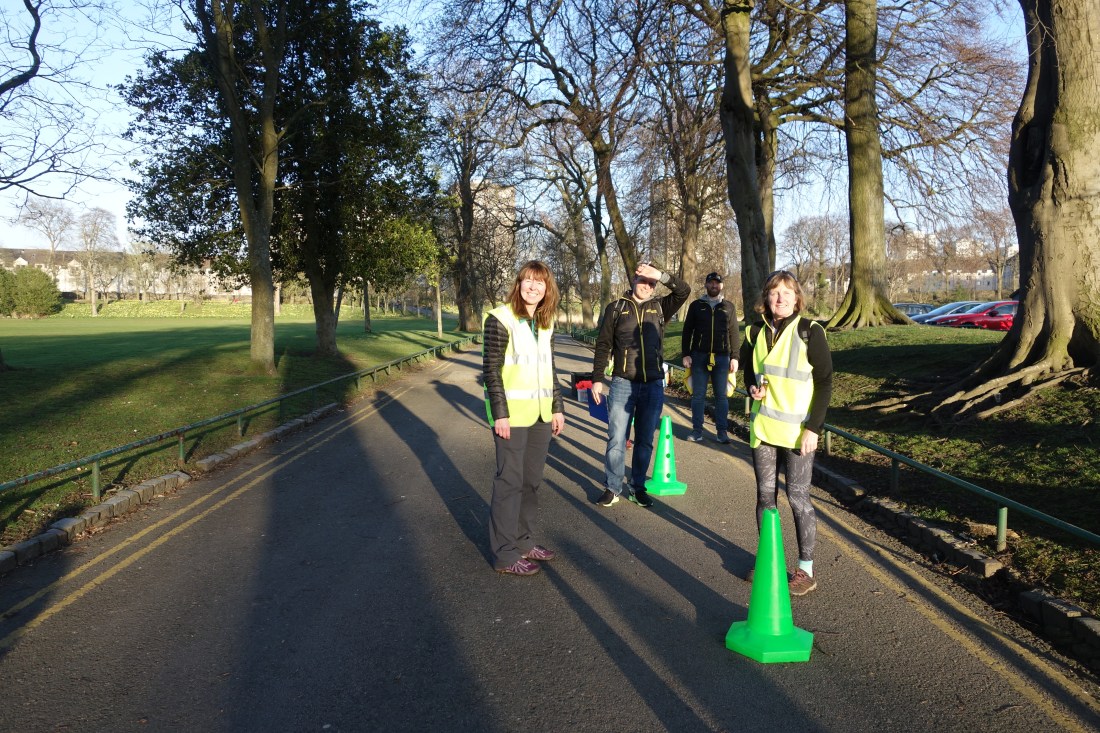 Volunteers at the Finish: Friends of Orchard Brae Fun Run