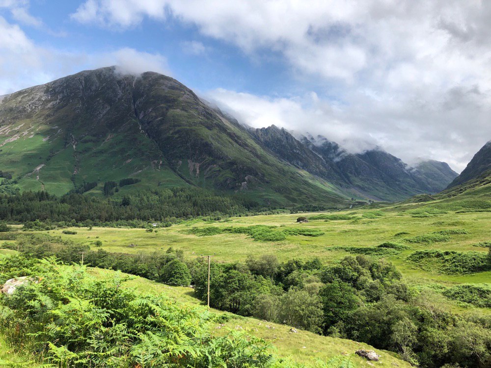Looking back towards Aonach Eagach