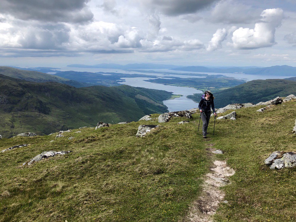 Heading up the good path of Beinn Sgulaird