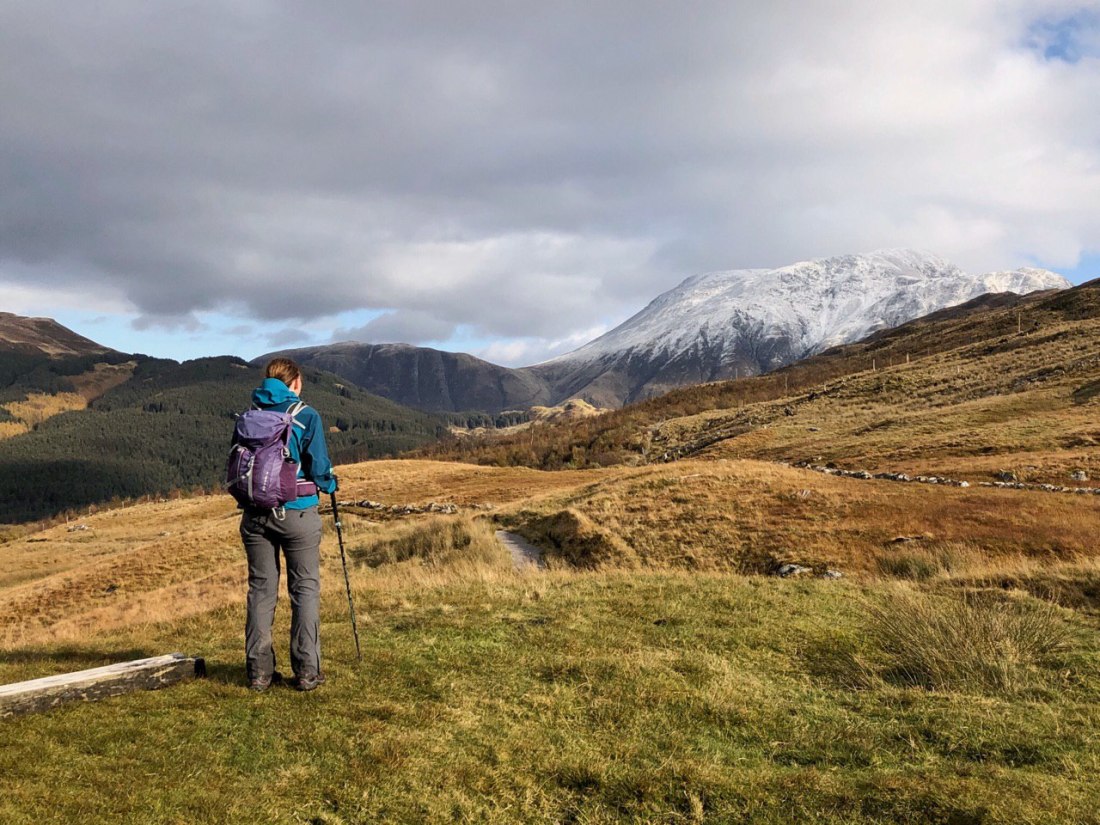 Ben Nevis, Britain’s highest mountain, dusted by snow in October on a clear day
