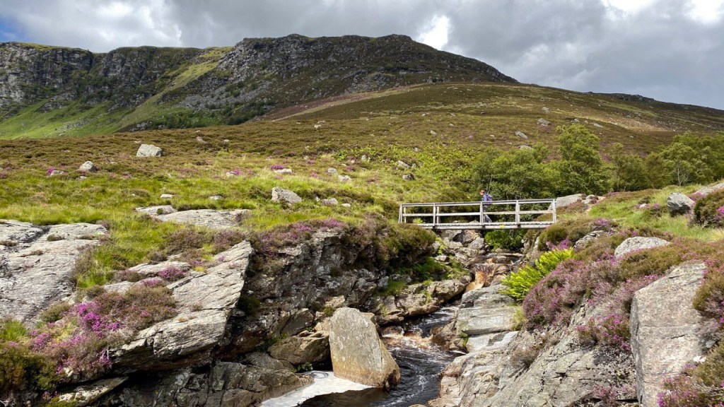 Footbridge after Loch Lee